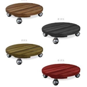 Base madera c/ruedas Red. Ø37,5cm - 4
