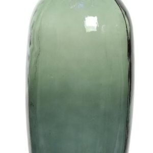 Vase recyc.glass antique/metal embossed